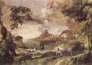 Gaspard Dughet Landscape with St Augustine and the Mystery of the Trinity oil